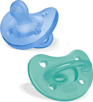 Immagine prodotto di Chicco Gommotto Silicone Azzurro 6-16 Mesi 2 Pezzi