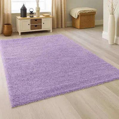 Produktbild von Shaggy Teppich in Flieder – moderner Hochflor für stilvolle Wohnräume Größe - 240 x 340 cm