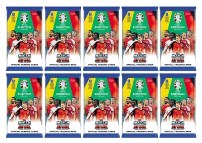 Obrázok produktu pre MATCH ATTAX UEFA EURO 2024 Germany Topps OFC cards – 10 packs – 80 cards