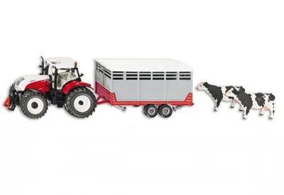 Produktbild von Siku Traktor Steyr mit Viehanhänger Landwirtschaft ; 3870