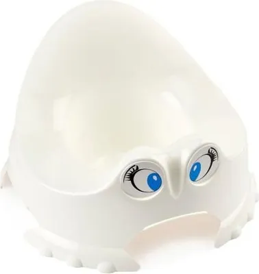 Zdjęcie produktu dla Nocnik dla Dzieci Thermobaby Rigolo, Biały Muguet, Antypoślizgowy, Ergonomiczny, 31 cm x 31 cm x 22 cm, Od 18 Miesięcy, Wyprodukowano we Francji