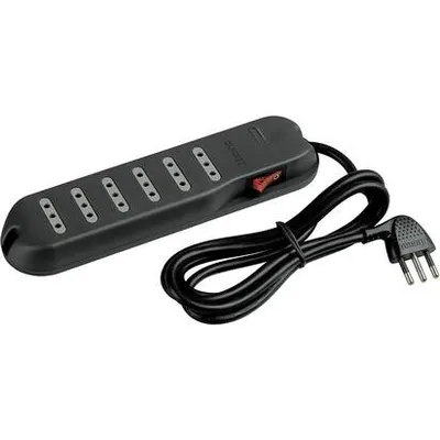 Immagine prodotto di BTicino Multipresa 3630GB - 6 Prese AC con Interruttore - Colore Antracite