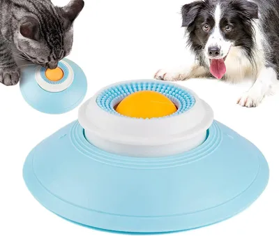 Produktbild von Leckspielzeug für Hunde und Katzen | Lecknapf mit Saugnapf für langsames Fressen | Beschäftigungsspielzeug für Haustiere – für langsames Fressen und gesunde Verdauung | Ideal gegen Langeweile