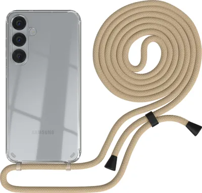 Produktbild von EAZY CASE Handykette mit Hülle für Samsung Galaxy S25 Plus Backcover Handykette, zum Umhängen in Taupe