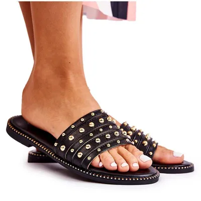 Produktbild von Lederhausschuhe für Damen mit schwarzem Brien-Ornament 36