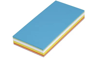 Image de Cartes de modération MAUL rectangulaires en papier, 250 pièces, 20,5 x 9,5 x 0,02 cm, jaune, bleu, vert, rouge, orange, blanc
