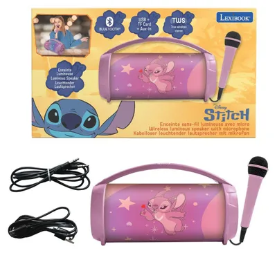 Produktbild von Lexibook, Stitch Angel, Karaoke-Lautsprecher, pink, BTP585D1ZLXB