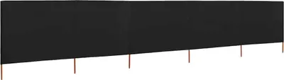 Produktbild von vidaXL 5-teiliges Windschutzgewebe 600 x 160 cm Schwarz