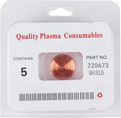 Image de 5 capuchons de protection plasma pour pièces d'usure de chalumeau de découpe MAX45 220673