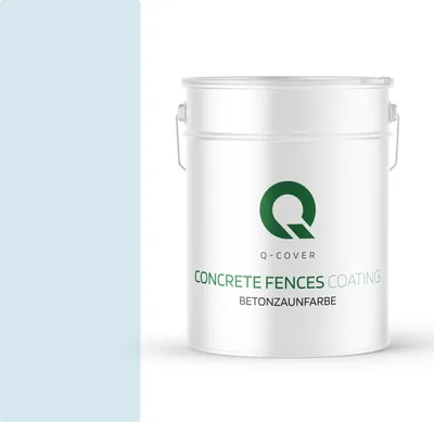 Produktbild von BETONZAUNFARBE 10 L Weiß-blau SILIKON FARBE AUßEN BETONFARBE | WASSERABWEISEND | ACRYLAT DISPERSION BETONELEMENTE LOTUSEFFEKT ABPERLEFFEKT