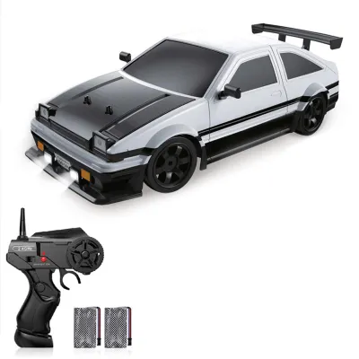 Produktbild von Ferngesteuertes Auto, Massstab 1:16, 2,4 G ferngesteuertes Driftauto, Hochgeschwindigkeits-Allrad-Rennwagen fuer Erwachsene, Jungen, Maedchen, Kinder, wiederaufladbares Spielzeugauto mit LED-Lichtern, Spruehfunktion, Gummireifen, 2 Batterien
