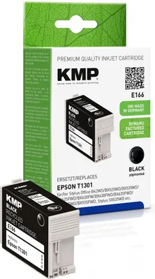 Produktbild von KMP E166, Schwarz, Tinte auf Pigmentbasis, 25,4 ml, 1300 Seiten