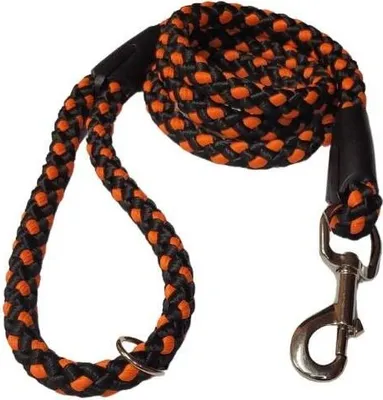 Image de Laisse pour chien Palkar 150 cm x 8 mm noir-orange