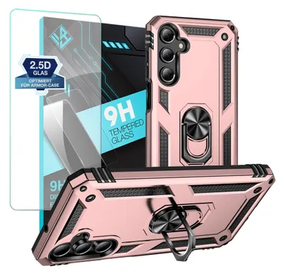 Produktbild von Armor Outdoor Handyhülle für Samsung Galaxy A16 / A16 5G Handy Panzer Case Schutzhülle mit 9H Displayglas Displayschutz Farbe: Rosegold