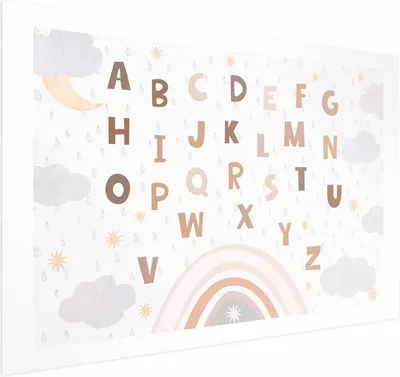 Produktbild von Posterpapier Poster - Letters in Muted Colors 42x29.7 cm Für Kinder e-A-10129-ao-a