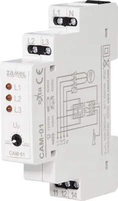 Image de Zamel Relais 230 V IP20 10 A Capteur asymétrique de tension CAM-01