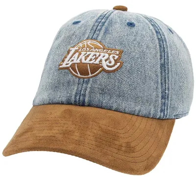 Produktbild von Mitchell & Ness NBA Suede Strapback Cap Los Angeles Lakers denim