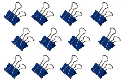 Image de MAUL Pince à ressort mauly® Acier à ressort Métal 12 pièces 19 mm bleu