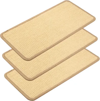 Produktbild von Katzen Kratzmatte aus Sisal, 3 Stück, 25 x 50 cm, rutschfest, für Katzen und Kaninchen