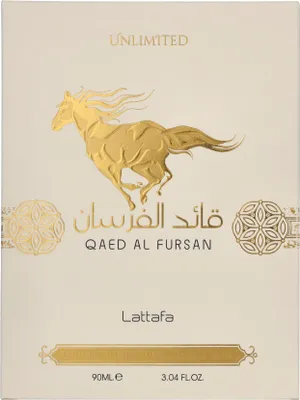 Zdjęcie produktu dla Lattafa Qaed Al Fursan, Unisex, 90 ml, Perfumy w płynie, Bergamot, Raspberry, Apple, Black birch, Jasmine, Patchouli, Rose, Floral and Woody, Vanilla, Oakmoss and Rich Musk
