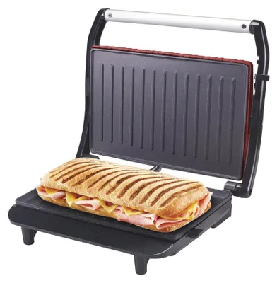 Image de BEPER P101TOS002, grille-sandwich, 850W, plaque antiadhésive, isolation thermique
