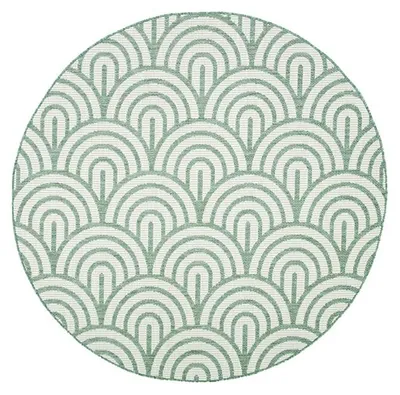 Produktbild von In- & Outdoor Teppich Rund - Summer Arch Grün
