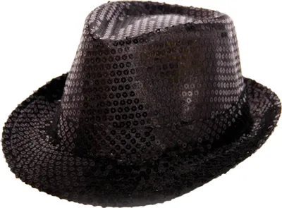 Produktbild von Trilby Hut Paillette Deluxe Schwarz