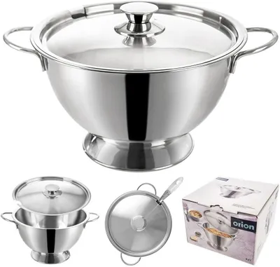 Produktbild von Suppentopf Suppenterrine Supenschale aus Edelstahl 4,5 L