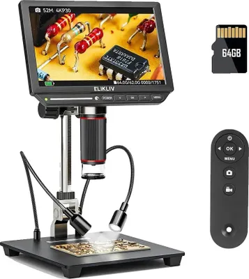 Obrázek produktu pro Digitální mikroskop, rozlišení 4K, vysoké zvětšení, Elikliv EM4K