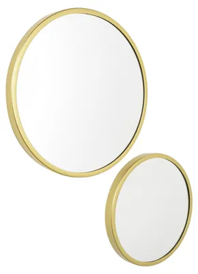 Produktbild von LOFT42 Mirror Wandspiegels rund gold Set von 2 - Metall - Ø45 &Ø35