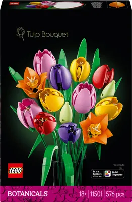 Produktbild von Lego Botanicals 11501 Tulpenstrauß 576 Teile Dekoration 36 cm Klocki LEGO