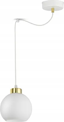Produktbild von LUXOLAR - Led Pendelleuchte - Weiß  Gold Deckenleuchte E27 60W - Hängelampe wohnzimmer für Wohnzimmer, Küchen - Weiß Glas Kugeln