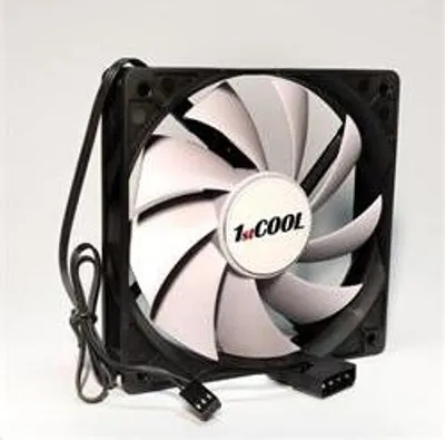 Immagine prodotto di ventola 1stCOOL SILENT, 12 cm nero/bianco 3pin/Molex