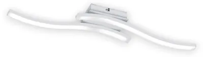 Image de Plafonnier LED ROUTE 2 flammes métal blanc 56x9cm blanc neutre