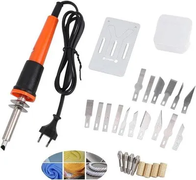 Produktbild von Elektrische Hot Knife Cutter Tool wird zu Elektrische Heißschnur-Schnittwerkzeug Elektrische Heißschnur-Schnittwerkzeug mit 16 Messern - Metallstandard - 110V US Stecker