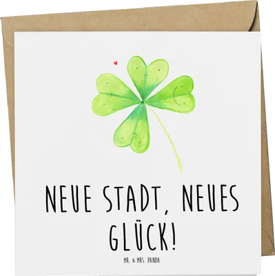Produktbild von Mr. & Mrs. Panda doppelkarte Umzug neue Stadt - Weiß - Geschenk, Liebe und Hoffnung, Zuversicht, anlasskarte, Klappkarte, Trost, Abenteuer, Vertrauem, Glückwunschkarte