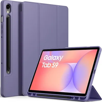 Zdjęcie produktu dla Etui Samsung Galaxy Tab S9 FE 10,9 cala z uchwytem na rysik S Pen - ultracienkie etui ochronne z funkcją podstawki, fioletowe