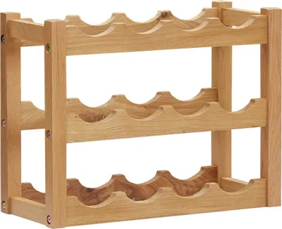 Obrázok produktu pre Stojan na víno pre 12 fliaš 47x21x36 cm masívne dubové drevo