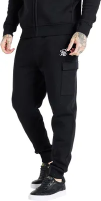Immagine prodotto di Pantaloni cargo in pile Siksilk Essential, nero XS, uomo, nero XS