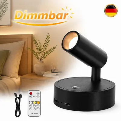 Immagine prodotto di Lampada da parete a LED, magnetica, senza fili, ricaricabile tramite batteria, con dimmer, modello tedesco