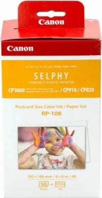 Productafbeelding van Canon P size color Ink Cassette Paper Set RP-108