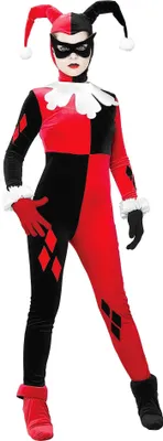 Produktbild von Rubie's Official Superschurkin Harley Quinn Jumpsuit, Kostüm für Erwachsene, Größe Small