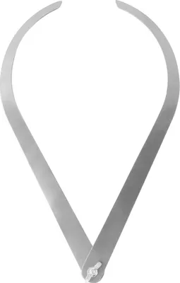 Image de Règle de mesure en acier inoxydable de 25,8 cm, légère et durable, pour la céramique et la sculpture – un outil de mesure précis