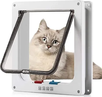 Produktbild von Haustiertür, Katzen- Hundeklappe, mit 4 Verschlussoptionen,  XL: 24,5 x 28,5 cm