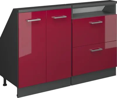 Produktbild von Dachschrägenschrank-Set Vicco Rion Rot Hochglanz 2er Set, Model 55954