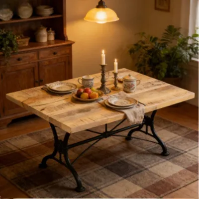 Immagine prodotto di Tavolo - Piano in legno di mango massello - 90x60 cm - Rettangolare - Marrone