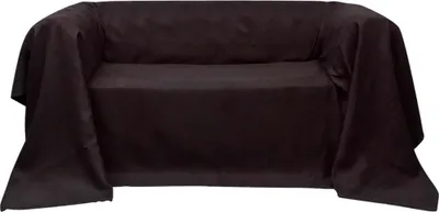 Immagine prodotto di Copriletto da divano in microscamosciato marrone 140 x 210 cm