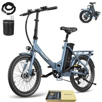 Produktbild von E-Bike 20 zoll 155 - 195 cm Rostfreie Aluminiumlegierung 36 V 18,2 Ah 655,2 Wh bis zu 150 - 190 km Wasserdicht IPX4 mit 7 Gang, Blau