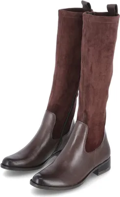 Produktbild von Caprice Damen under the knee Stiefel Braun Leder-Textil-Mix Größe: 31/2