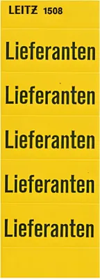 Produktbild von LEITZ 1508 Inhaltsschild Lieferanten selbstklebend 100 Stück gelb